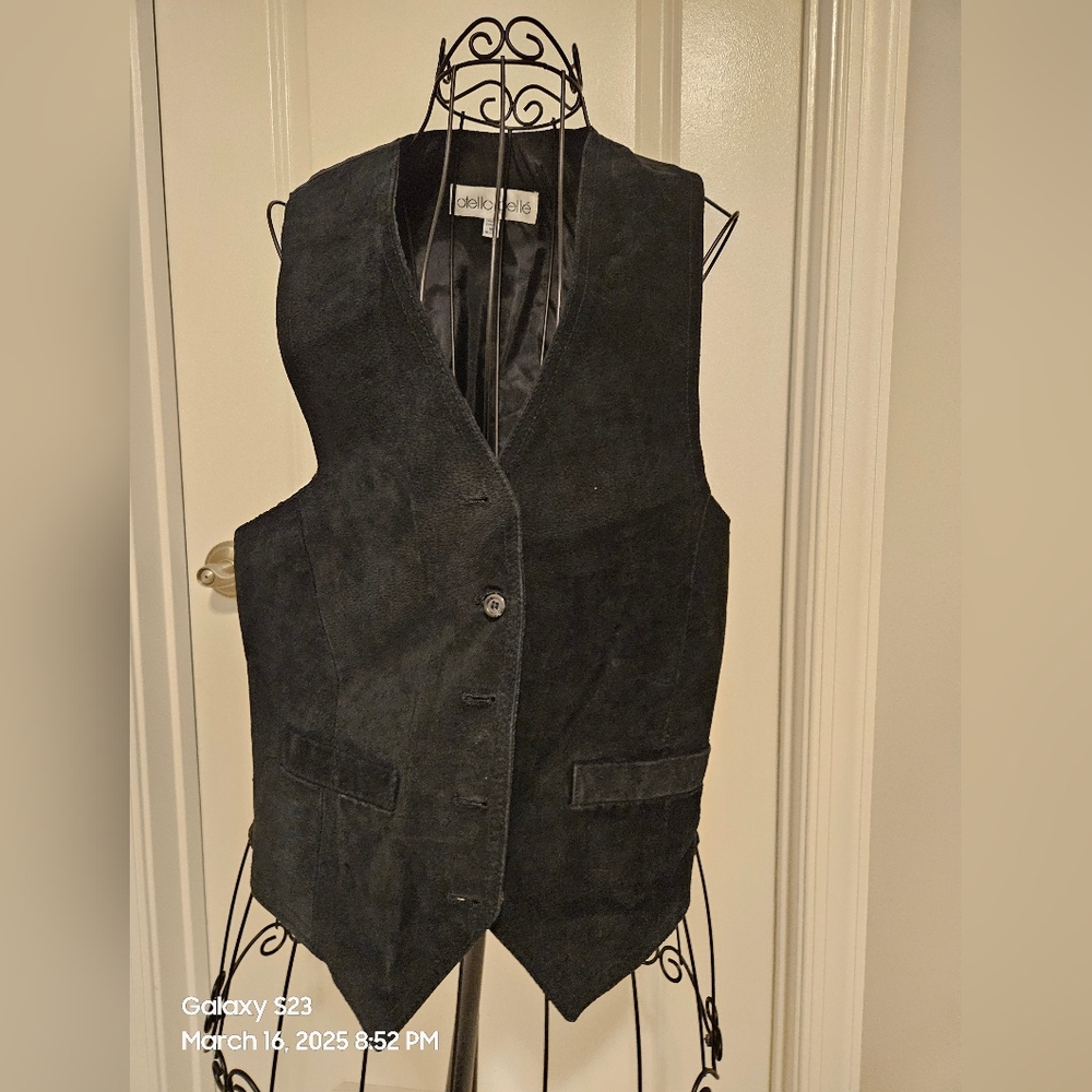 Black Suede Vest